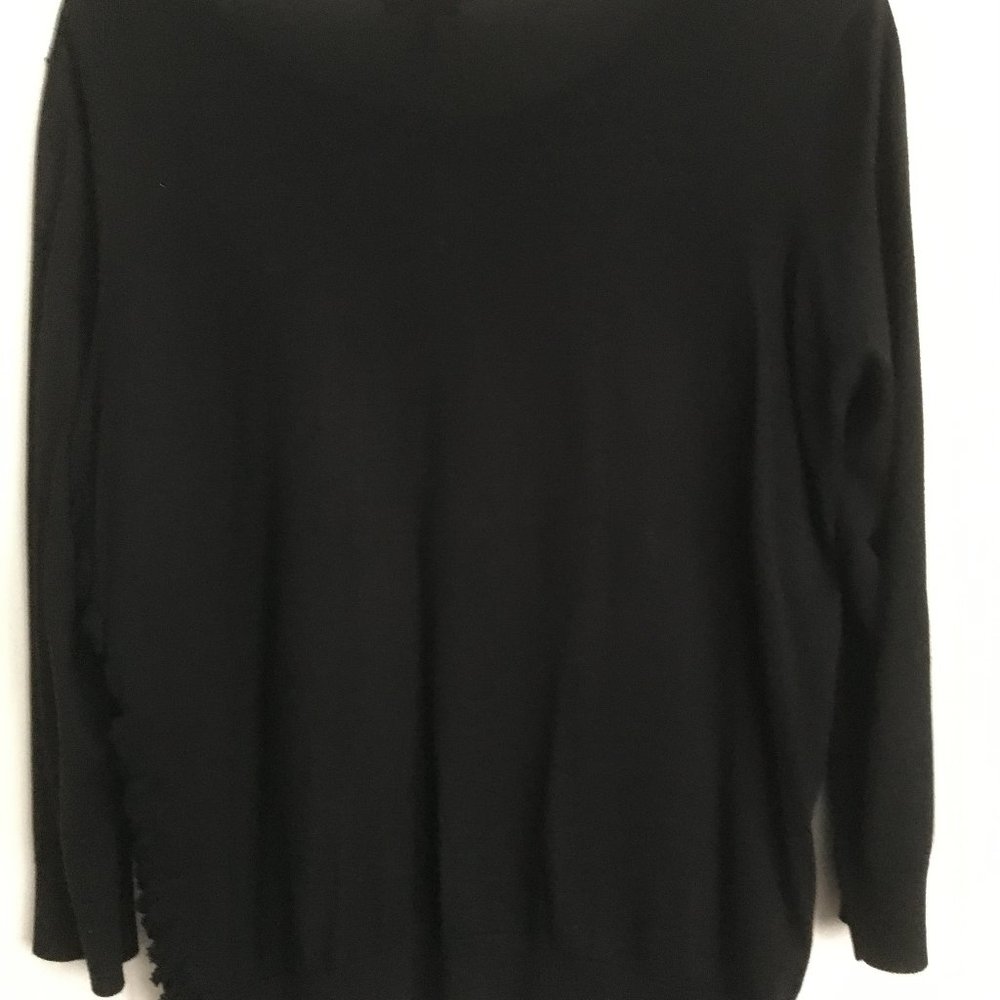 Talbots Black Ruffled Cardigan - Picture 4 of 4